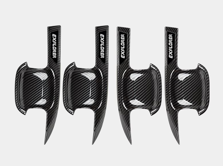 Ốp chống xước tay nắm+hõm cửa ford explorer carbon