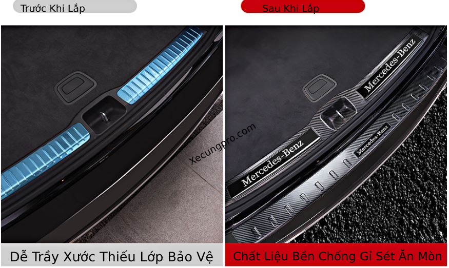 Ốp Chống Trầy Bậc Cốp Sau  Mercedes GLE (2020-2022)